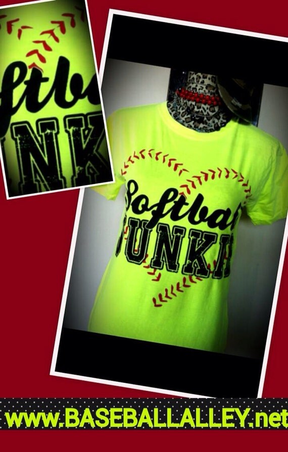 SALE SOFTBALL JUNKIE vintage screened baseball by BaseballAlley