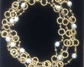 Bubbly  Classic Goldtone Necklace Pearls 2 Strands