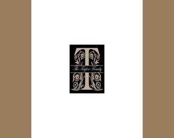 Wedding Guest Signature Matte, Monogram Signature Matte, Unique Wedding Guestbook, Guestbook Alternative, Monogram Initial Print
