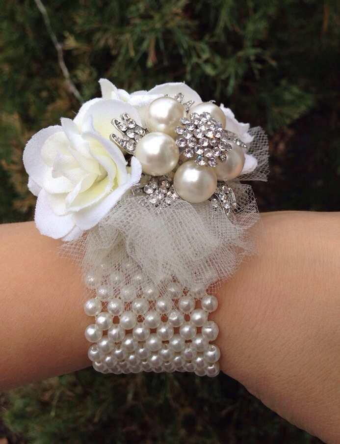 2 Brooch Wrist Corsages