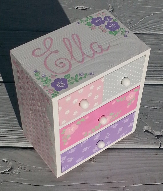 personalized child's jewelry box pink birthday gift