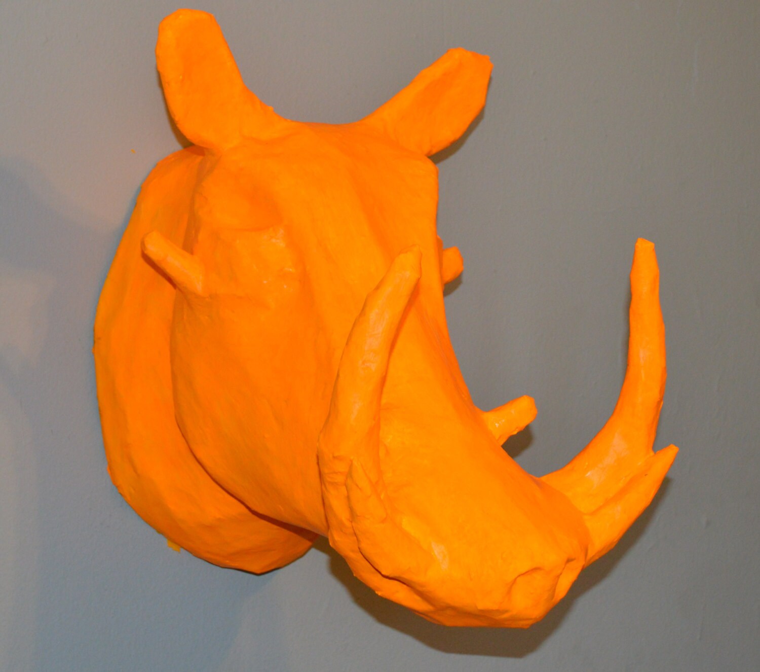 Paper Mache Warthog head Painted by MountedPaper on Etsy