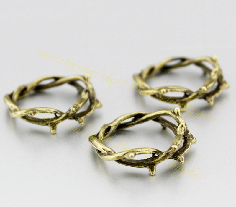 10 PCS Crown of Thorns Thorn Ring Twig Ring by BestSellerSupplies
