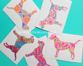 Lilly Pulitzer Inspired Labrador Retriever Vinyl Decal NEWEST PRINTS