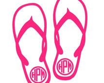 Download Popular items for monogram flip flop on Etsy