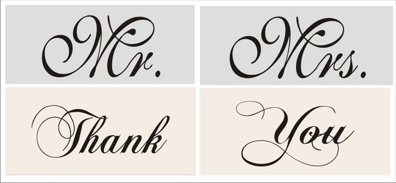 wedding sign stencils mr mrs thank you by superiorstencils