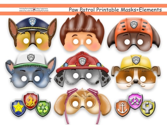 It is a graphic of Persnickety Paw Patrol Printable Masks It is a picture of Persnickety Paw Patrol Printable Masks