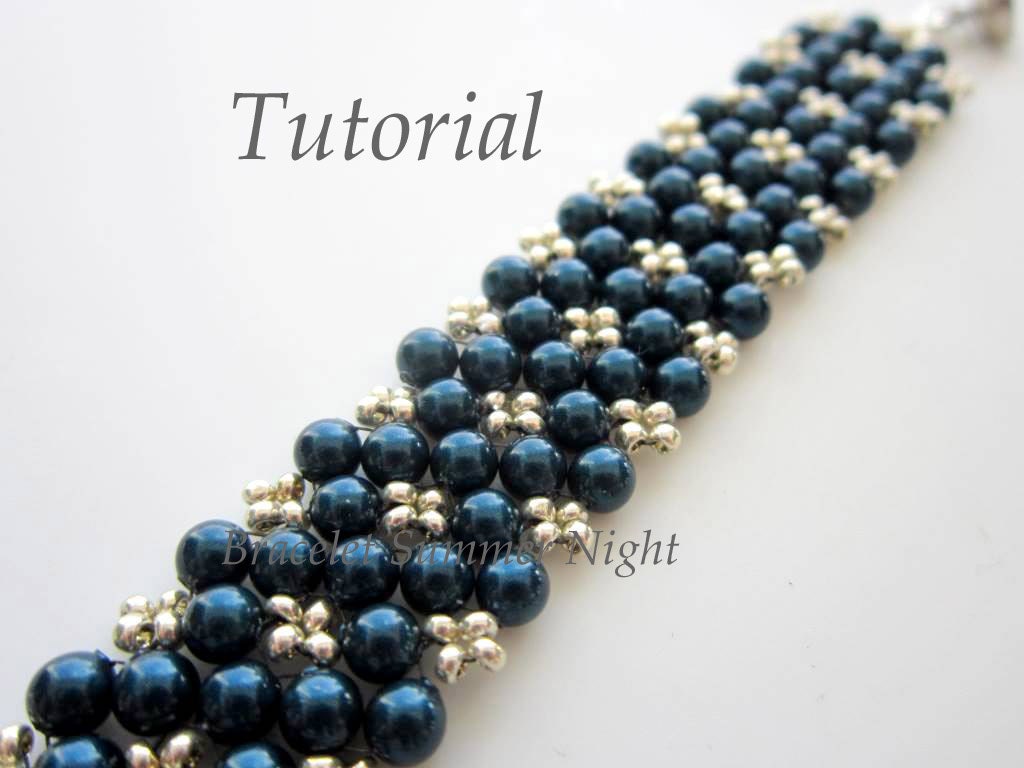 Download PDF Tutorial beaded bracelet Summer Night beading seed