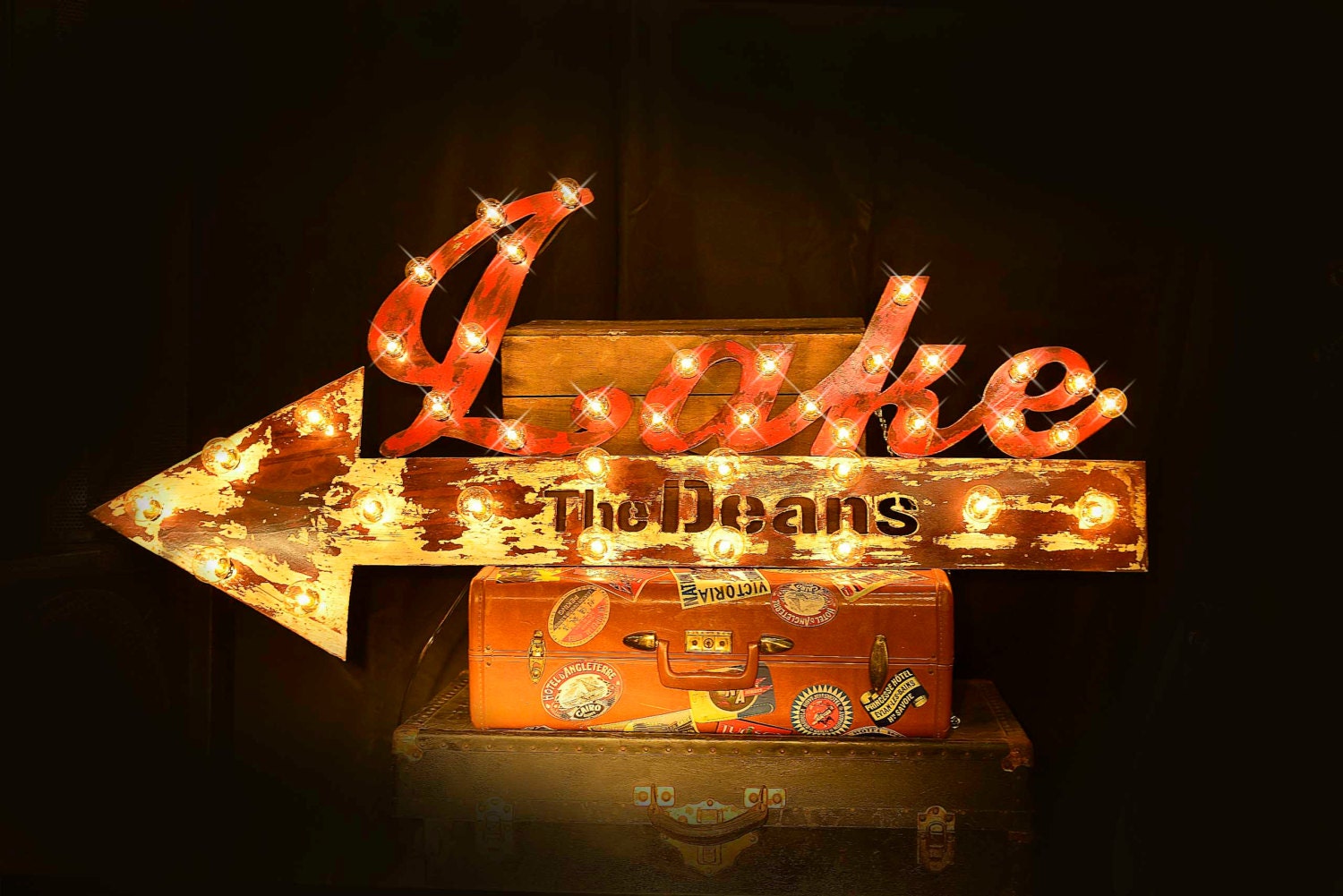 Marquee Arrow Lighted Metal MARQUEE SIGN Marquee Light