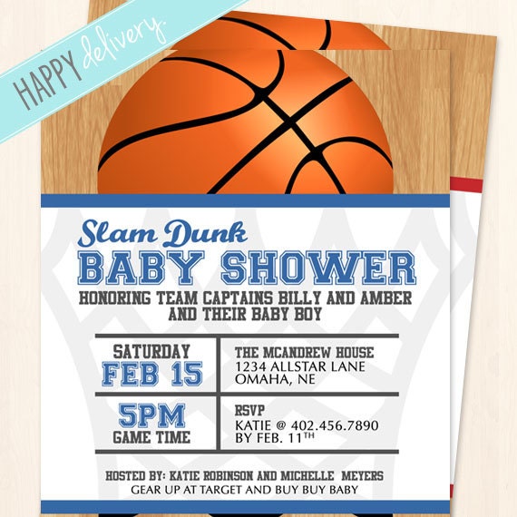 Basketball Baby Shower Invitations 3