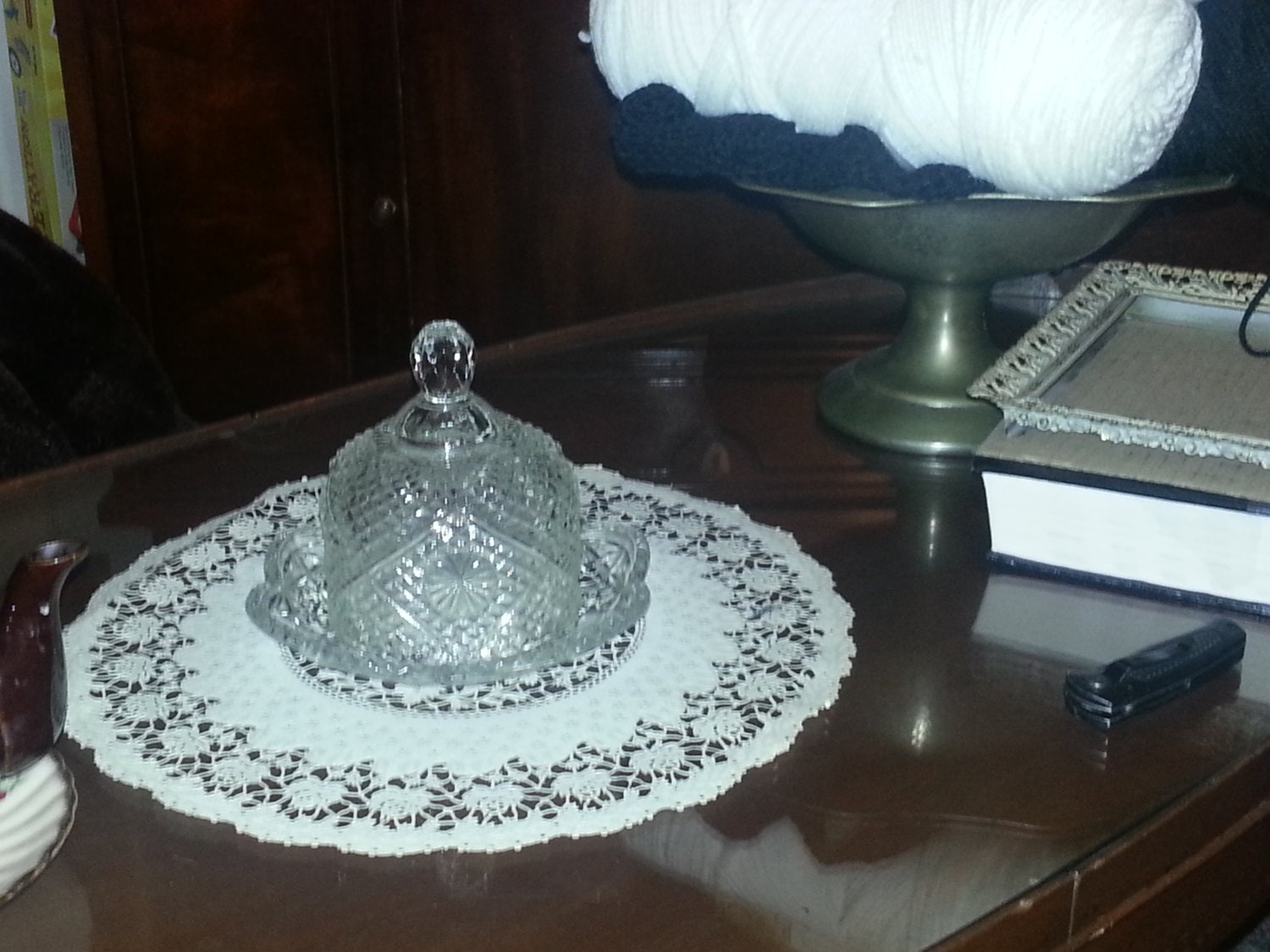 Vintage Avon Glass Butter Dish Set Petite Haute Juice