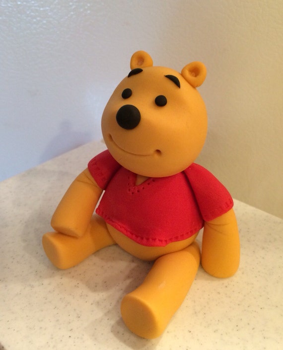 1 Edible Fondant Winnie The Pooh Cake Topper