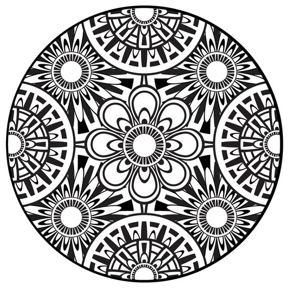 Items similar to Coloring Page Mandala Instant PDF 