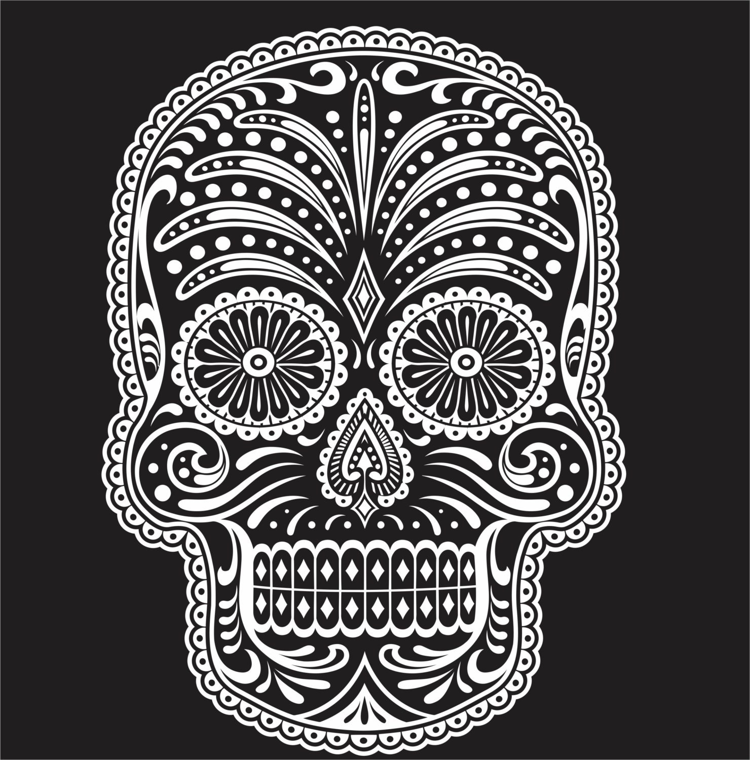 sugar skull Wall Decal Vinyl Sticker Decals Sugar Skull day