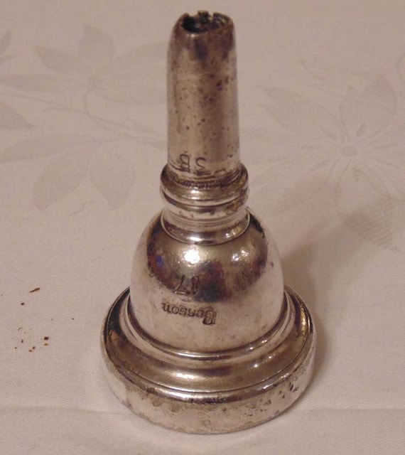 SALE Vintage tuba mouthpiece Besson 17 heavy piece by GandNThings
