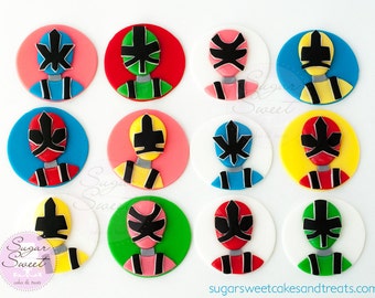 Items similar to 24 Power Rangers Cupcake Toppers on Etsy
