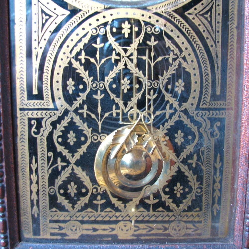 Antique Ingraham Pacific Gingerbread Mantel Clock