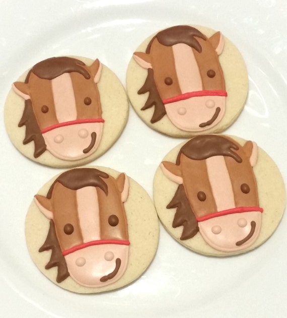 Custom Decorated Gourmet Horse Sugar Cookie by SweetRoseCookies