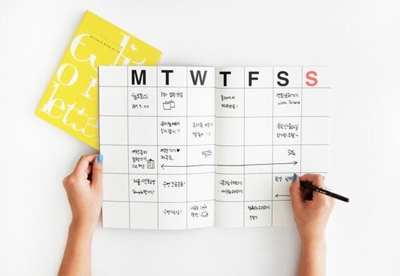 Monthly Planner Notebook / Monthly Diary / Kraft Monthly