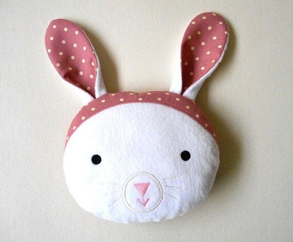 bunny rabbit cuddly pillow