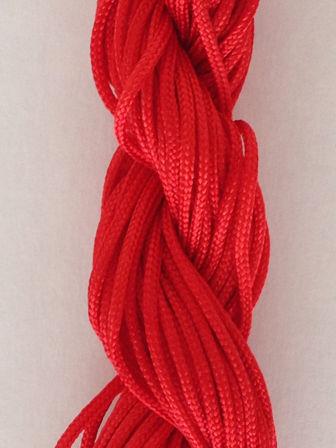 1mm Red Nylon Cord Braided Cord Size 1mm Length 26 yards