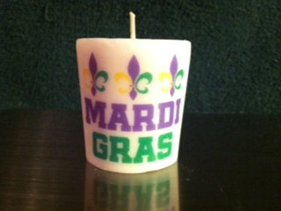 mardi gras mask candle votive party favors