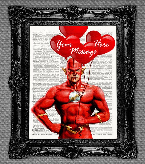 Valentine Flash Dictionary Page Print Valentines Day gift