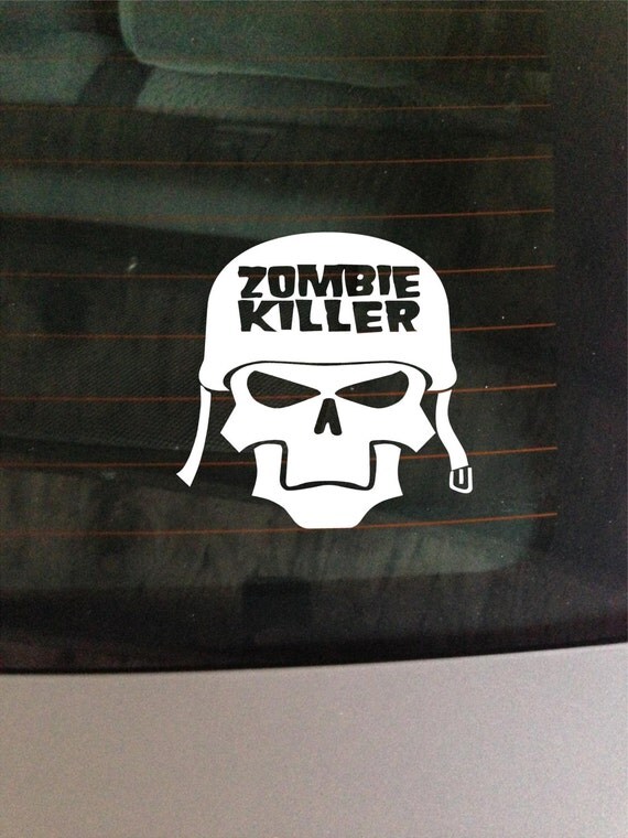 Zombie Killer Decal Car Window Sticker