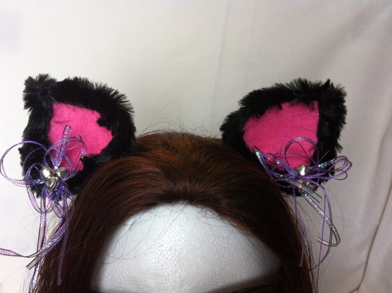 Black &Amp; Pink Cat Ears