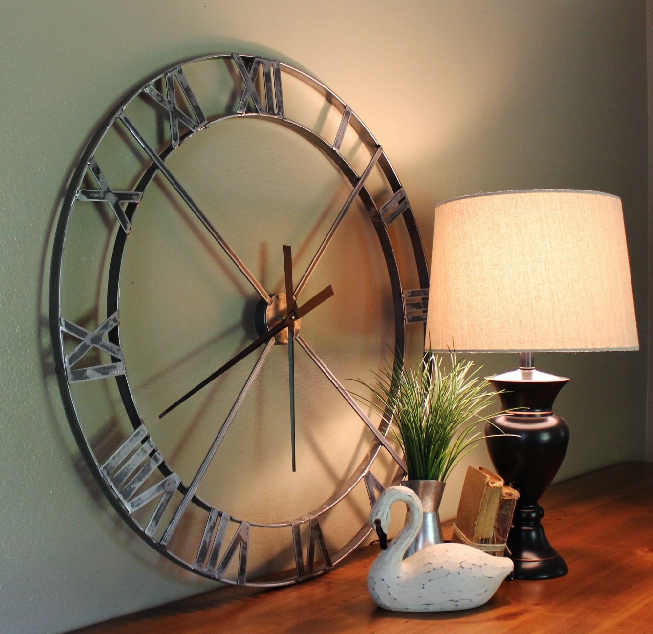 36 Wall Clock Industrial Steel/Metal Hands & Movement by Keeriah