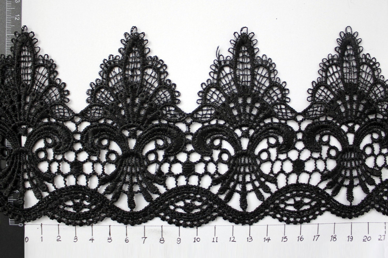 11.5cm Black lace trim for DIY sewingwhite lace trim