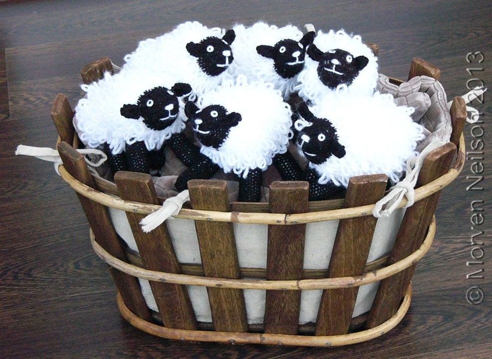 knitted sheep toy