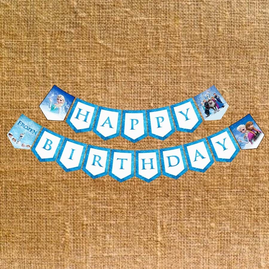 frozen happy birthday banner digital file instant download