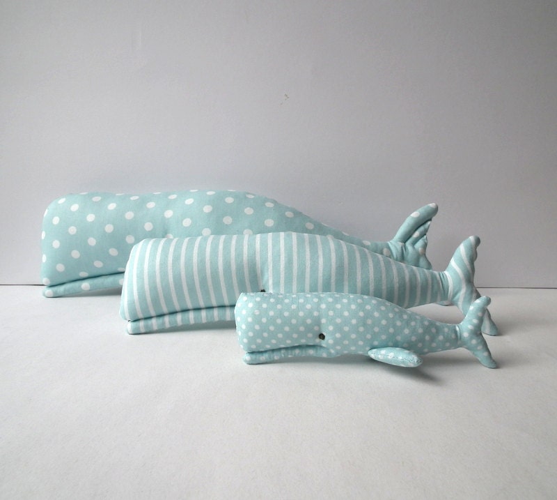 Stuffed Whales Whales toys x3. Plush cute toys for a