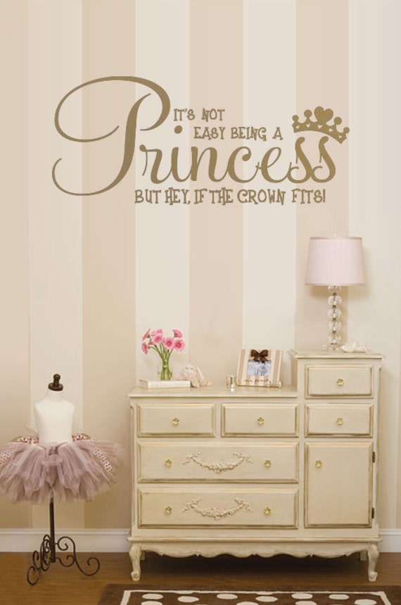 Princess Decal Princess Wall Decals Girls room by PolkaDotWalls