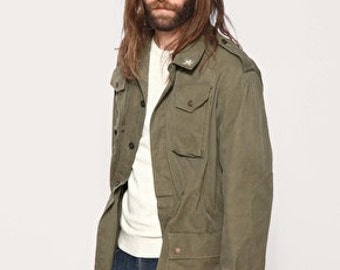 Vintage Italian Army field jacket olive khaki military