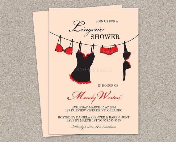 Bridal Lingerie Party Invitations 5