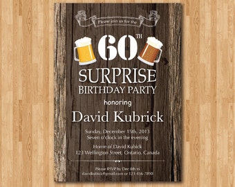 Surprise 30th Birthday Invitation. Thirty And Fabulous. Gold