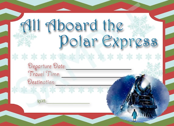 Items similar to Polar Express Invitation Digital Automatic Download on