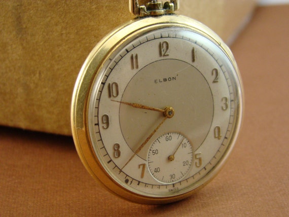 Vintage Elbon 7 Jewel Pocket Watch Parts or Repair Steampunk Jewelry ...