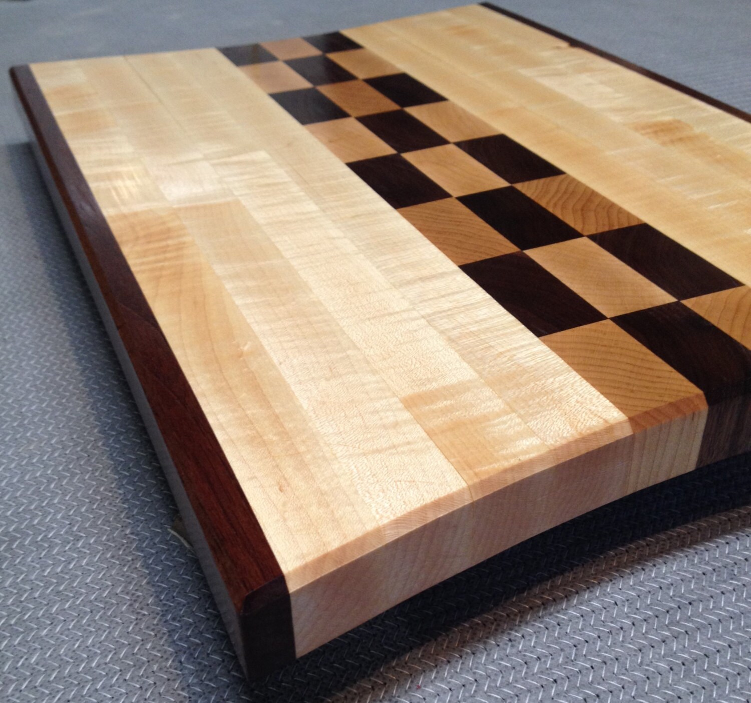 Curly maple and black walnut cutting board