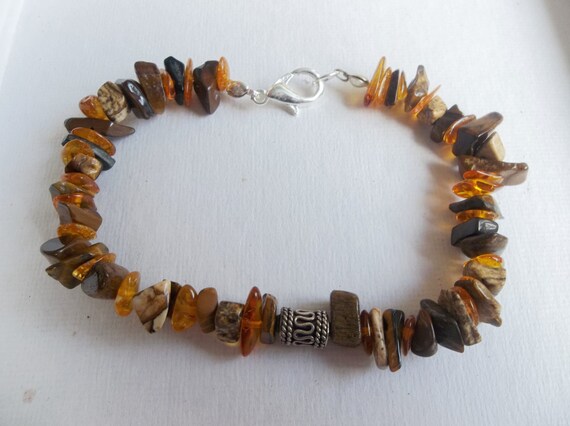 Men's Gemstone Chip Bracelet