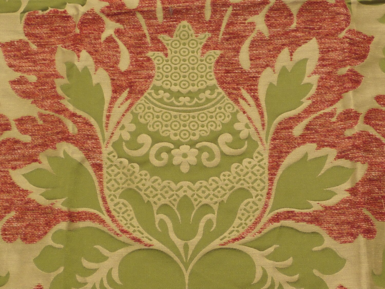 1 Green Damask Mulberry Fabric 26 x 26 Chelsea