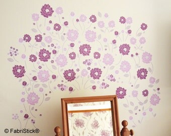 Purple Flower Wall Art flower wall decals | etsy Purple Flower Wall Art flower wall decals | etsy
