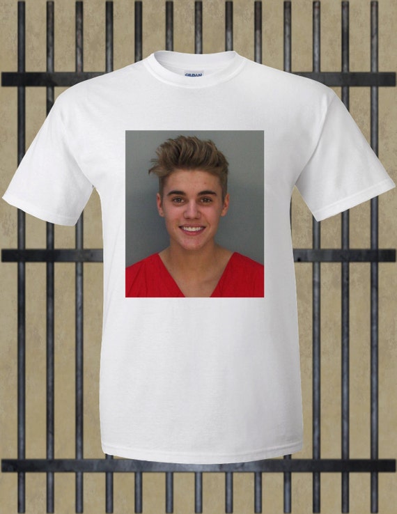 justin bieber mug shot shirt