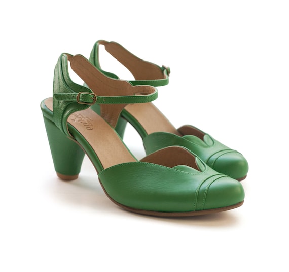 stylish green shoes