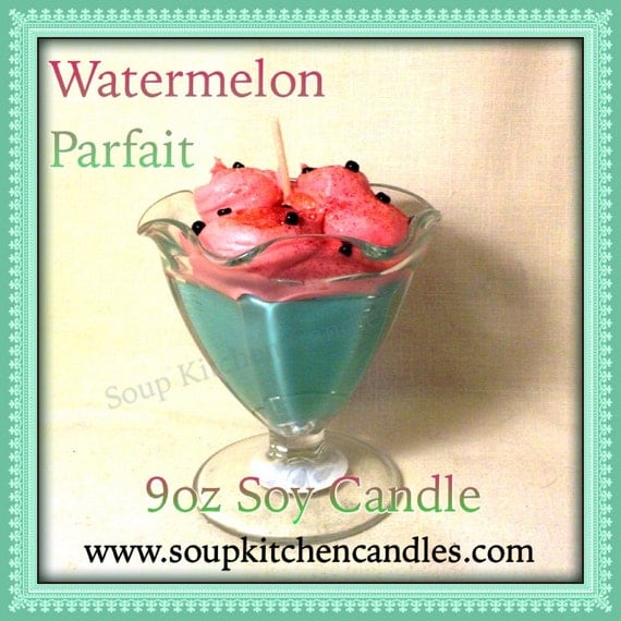 Watermelon Sundae Parfait Soy Candle