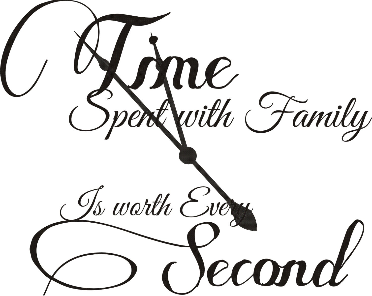 Vinyl Wall Clock Time Spent with Family is by WildHorseDesign2