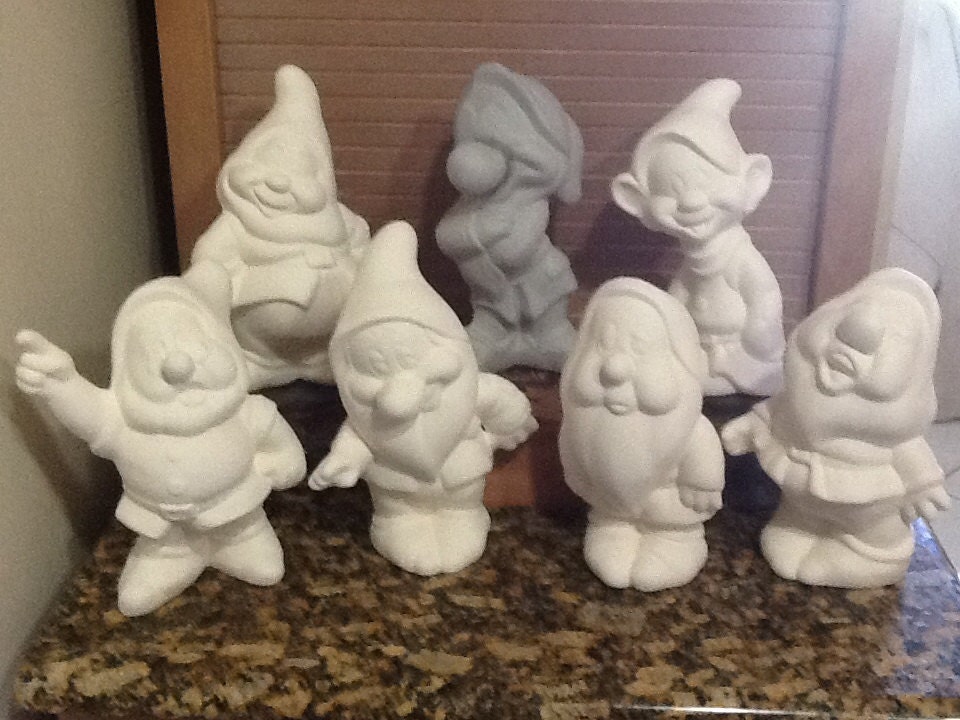 Seven dwarfs Disney figurine ceramic bisque ready to paint