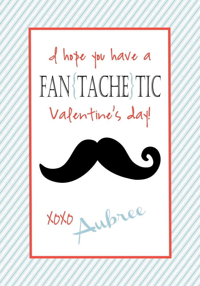 Personalized Kid Valentine Cards . Boy or Girl Printable